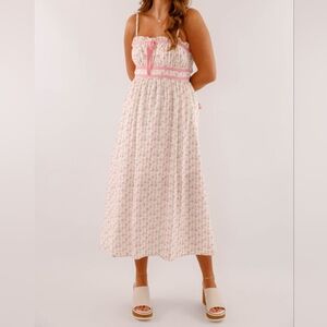 NWT Blu Pepper Floral Bow Pattern Midi Dress